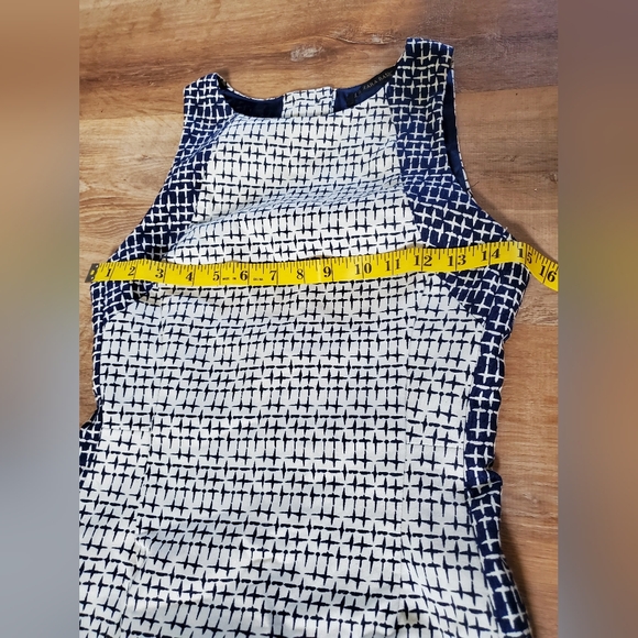 Zara Bodycon Navy White Printed Dress Size XS - Picture 7 of 10
